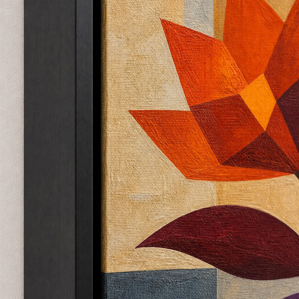 Geometric Mosaic Flower Vase Wall Art - 03_detail_closeup