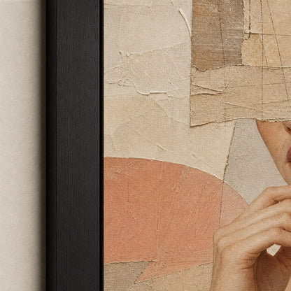 Obscured Eyes Collage Woman Portrait Wall Art floating frame wall art - 03_detail_closeup