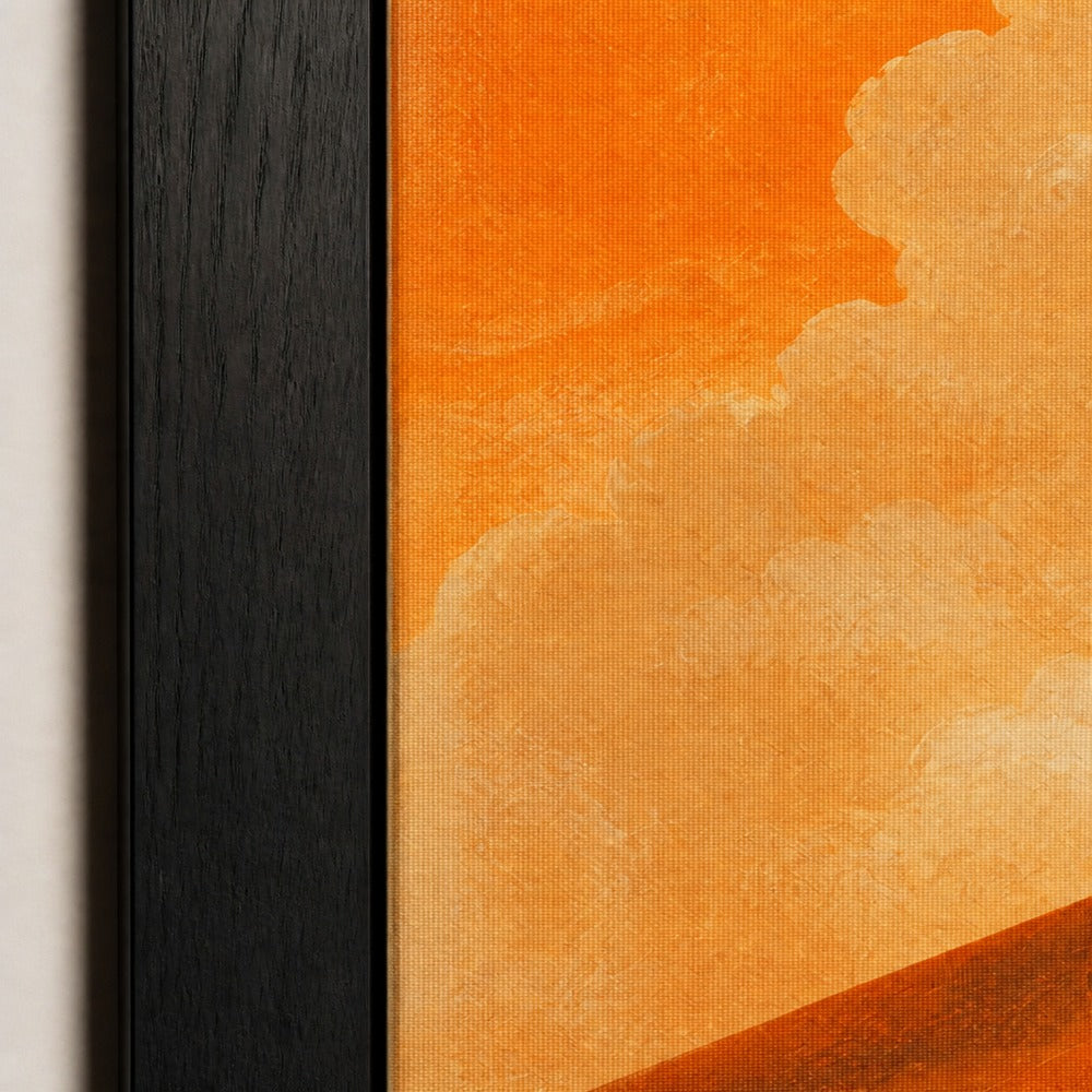 Orange Dune Solitary Figure Wall Art floating frame wall art - 03_detail_closeup