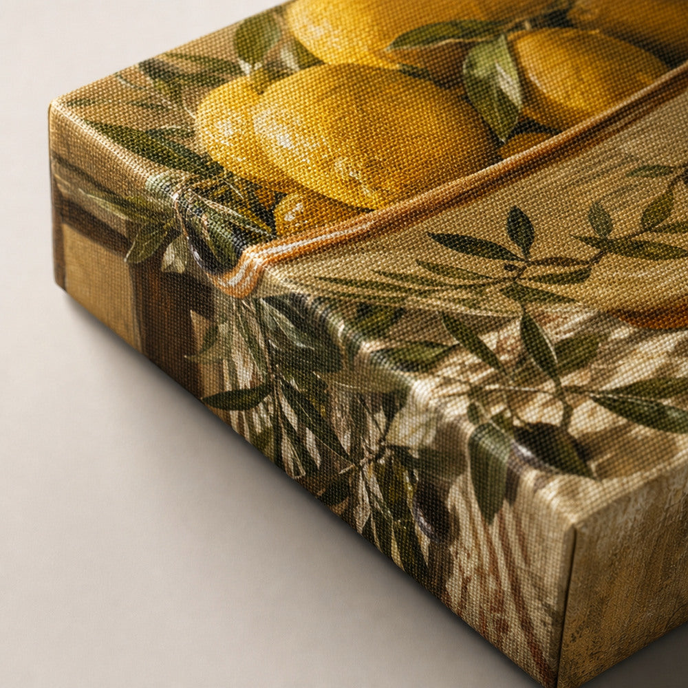 Tuscan Lemon Olive Kitchen Canvas Wall Art - 03_detail_closeup