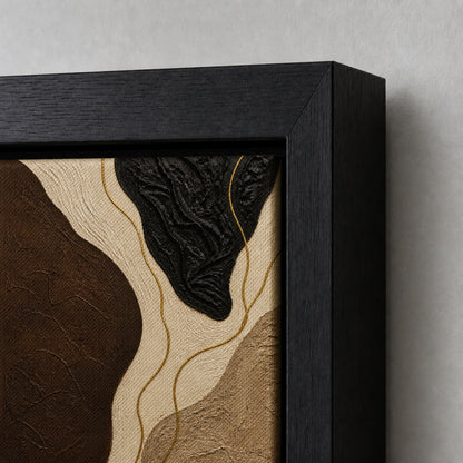 Neutral Organic Forms Abstract Floating Frame Wall Art - 03_detail_closeup