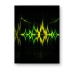 Neon Green Roar Soundwave Soccer Canvas Wall Art white background left-view wrapped canvas main image