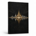 Silver Champagne Victory Soundwave Soccer Canvas Wall Art white background left-view wrapped canvas main image