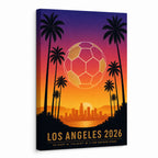 Los Angeles 2026 Golden Stage Soccer Canvas Wall Art 05 white background left-view wrapped canvas main image