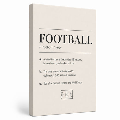 Football Definition 01 Soccer Canvas Wall Art - soccer canvas wall art by JOJOShop