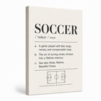 SOCCER Definition Football Culture Canvas Wall Art 03 white background left-view wrapped canvas main image