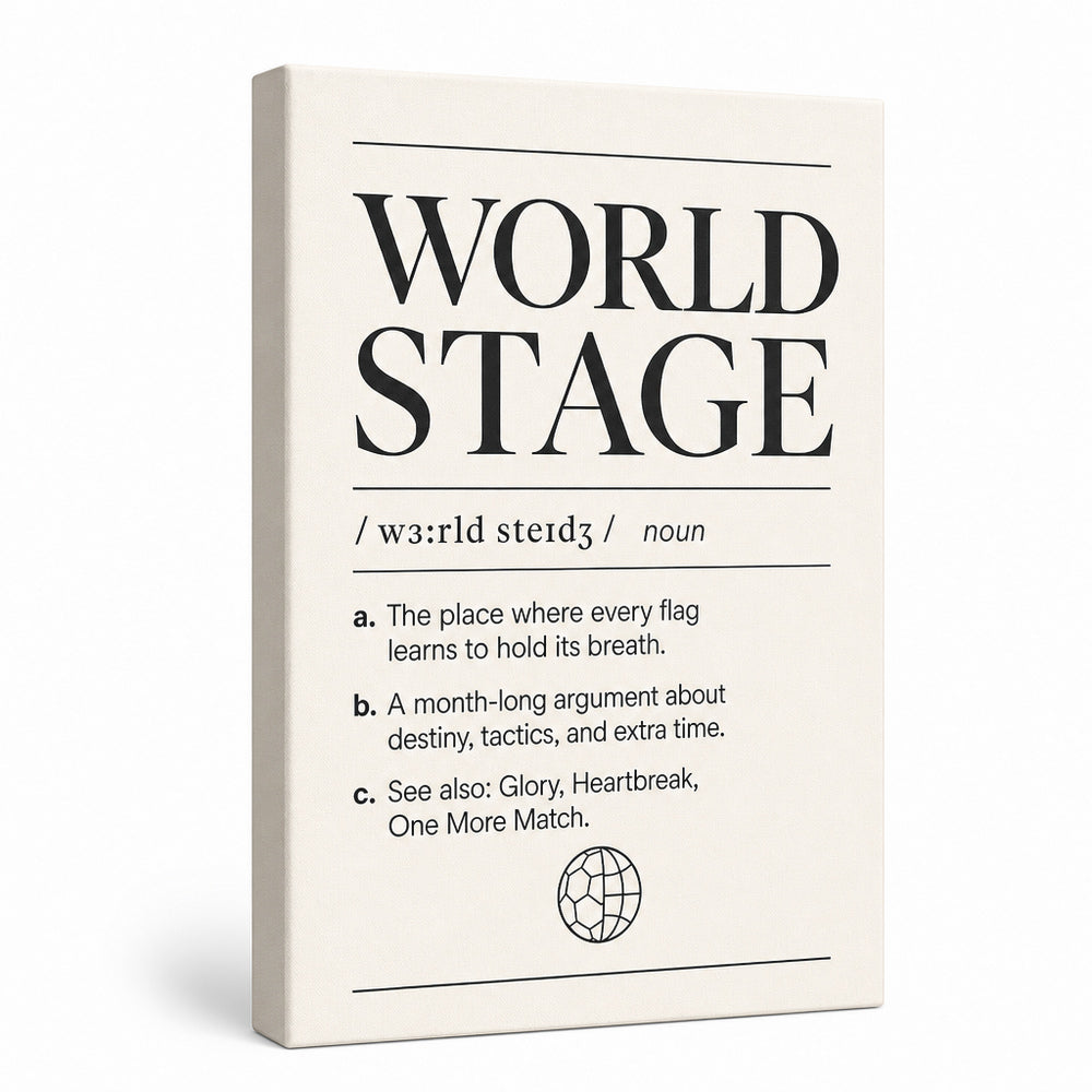WORLD STAGE Definition Football Culture Canvas Wall Art 04 white background left-view wrapped canvas main image