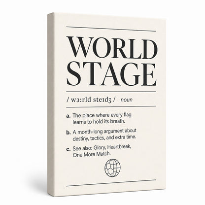 World Stage Definition 04 Soccer Canvas Wall Art - soccer canvas wall art by JOJOShop