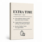 EXTRA TIME Definition Football Culture Canvas Wall Art 05 white background left-view wrapped canvas main image