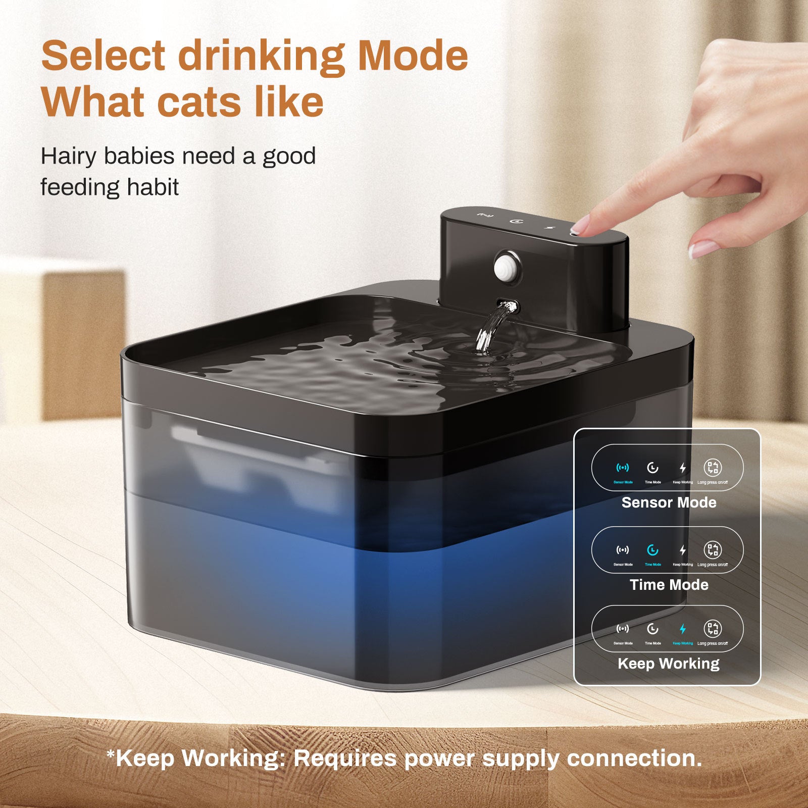 washable pet water fountain for cats and dogs
