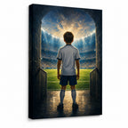 Custom Youth Soccer Dream Tunnel Canvas Wall Art white background left side wrapped canvas main image generated with gpt-image-2