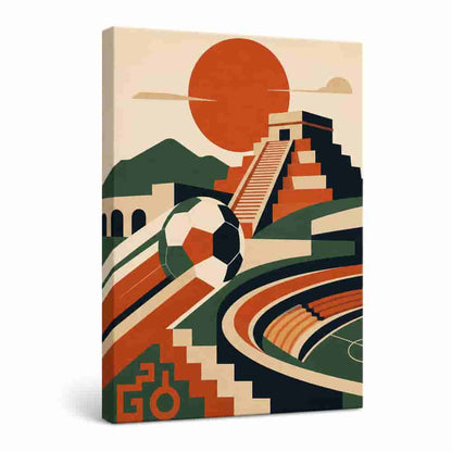 Mexico City 2026 World Stage Soccer Canvas Wall Art - soccer canvas wall art by JOJOShop
