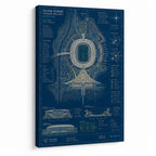 Host City Stadium Masterplan Canvas Wall Art white background left side wrapped canvas main image