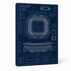 Blueprint Grand Stadium Cutaway Canvas Wall Art white background left side wrapped canvas main image
