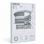 Engineering Stadium Cutaway Canvas Wall Art white background left side wrapped canvas main image