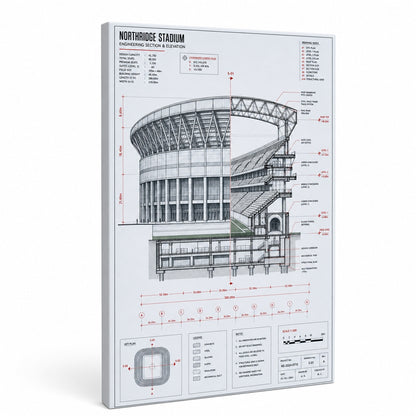 Engineering Stadium Cutaway Canvas Painting Wall Decor - soccer canvas wall art by JOJOShop