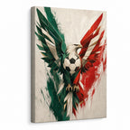 Mexico Eagle National Pride Soccer Canvas Wall Art white background left side wrapped canvas main image