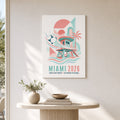 Miami Coastal Soccer Canvas Wall Art 02 side edge canvas print