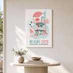 Miami Coastal Soccer Canvas Wall Art 02 side edge canvas print