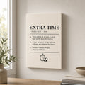 EXTRA TIME Definition Football Culture Canvas Wall Art 05 12×18 inch thin wrapped canvas wall mockup