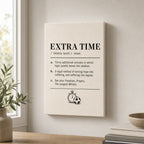 EXTRA TIME Definition Football Culture Canvas Wall Art 05 12×18 inch thin wrapped canvas wall mockup