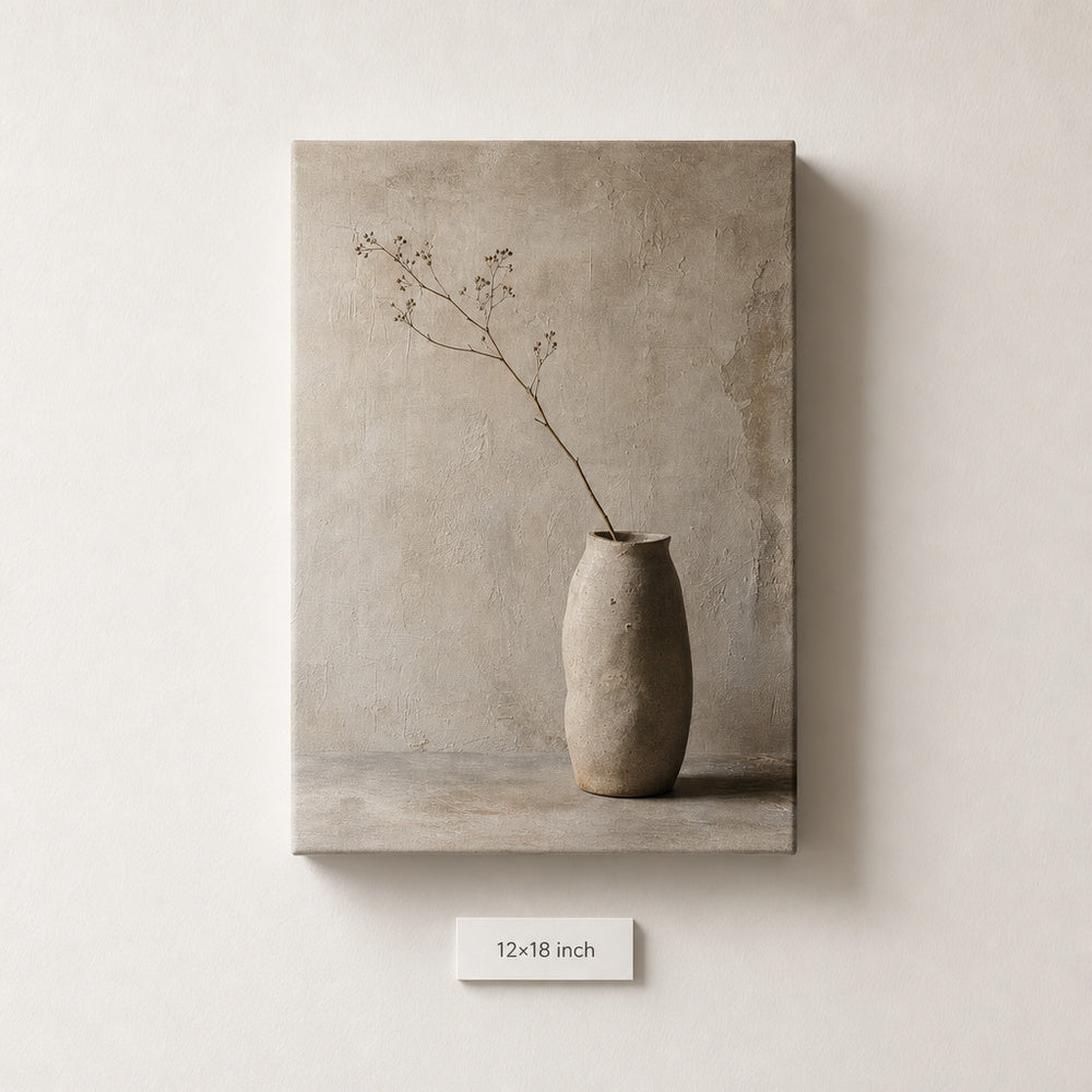 Wabi Sabi Ceramic Vase Canvas Wall Art - 04_sku_12x18_wall