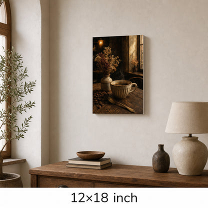 Vintage Coffee Bar Still Life Canvas Wall Art - 04_sku_12x18_wall