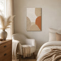 Japandi Plaster Abstract Canvas Wall Art side edge canvas print