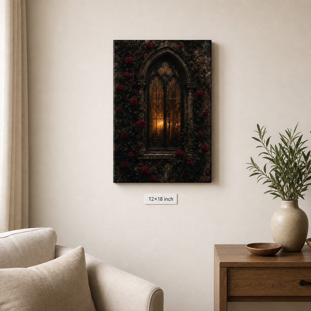 Gothic Rose Window Canvas Wall Art - 04_sku_12x18_wall