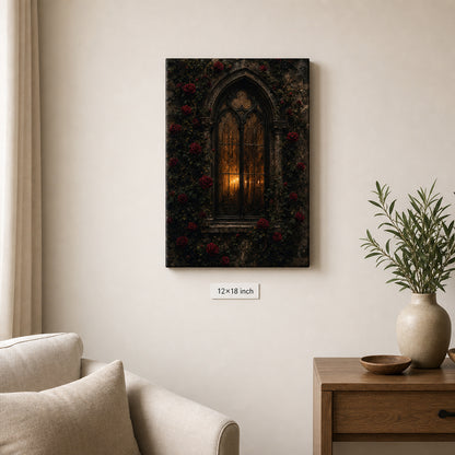 Gothic Rose Window Canvas Wall Art - 04_sku_12x18_wall