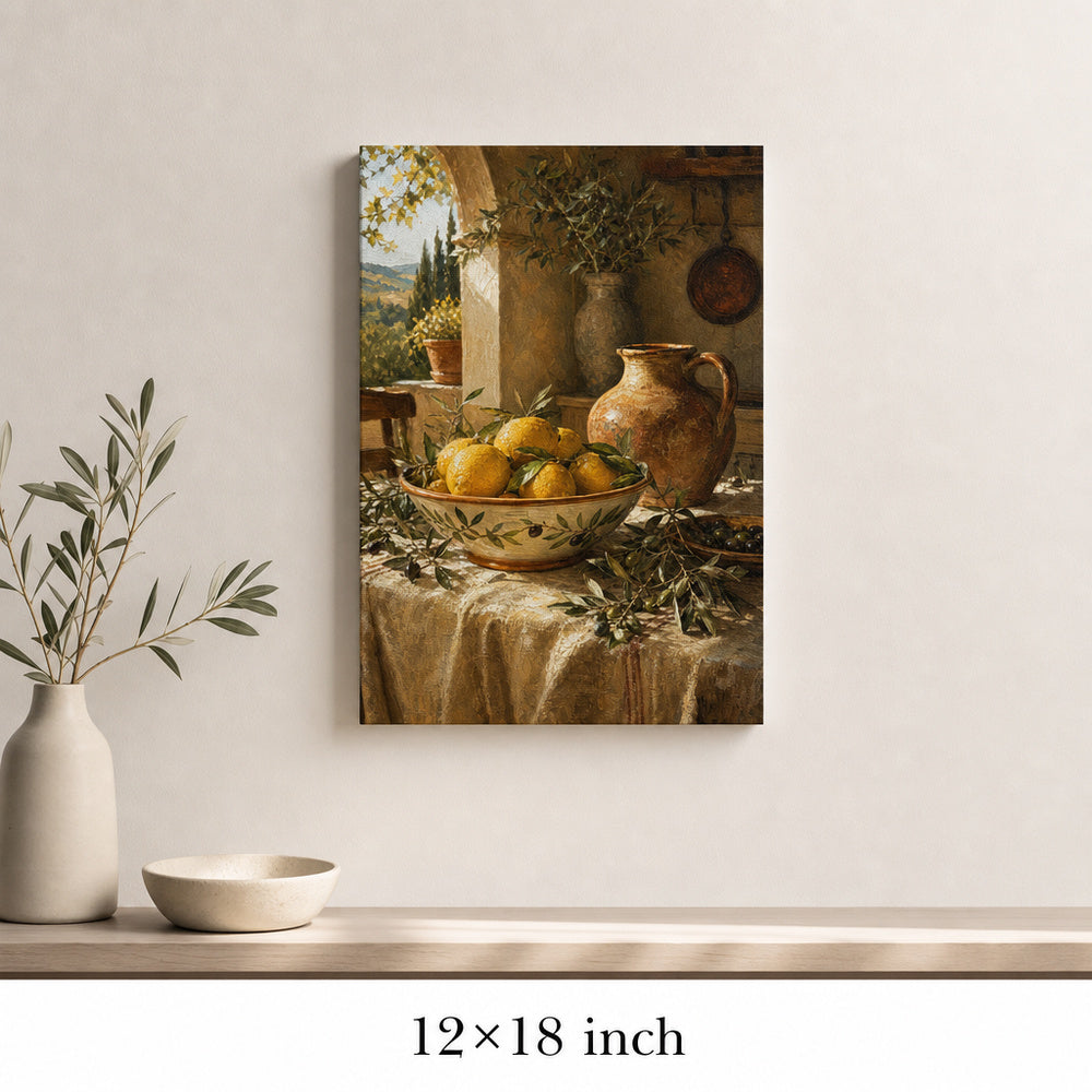 Tuscan Lemon Olive Kitchen Canvas Wall Art - 04_sku_12x18_wall