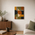Mid-Century Bauhaus Color Field Canvas Wall Art 03 - SKU wall mockup 12×18 inch