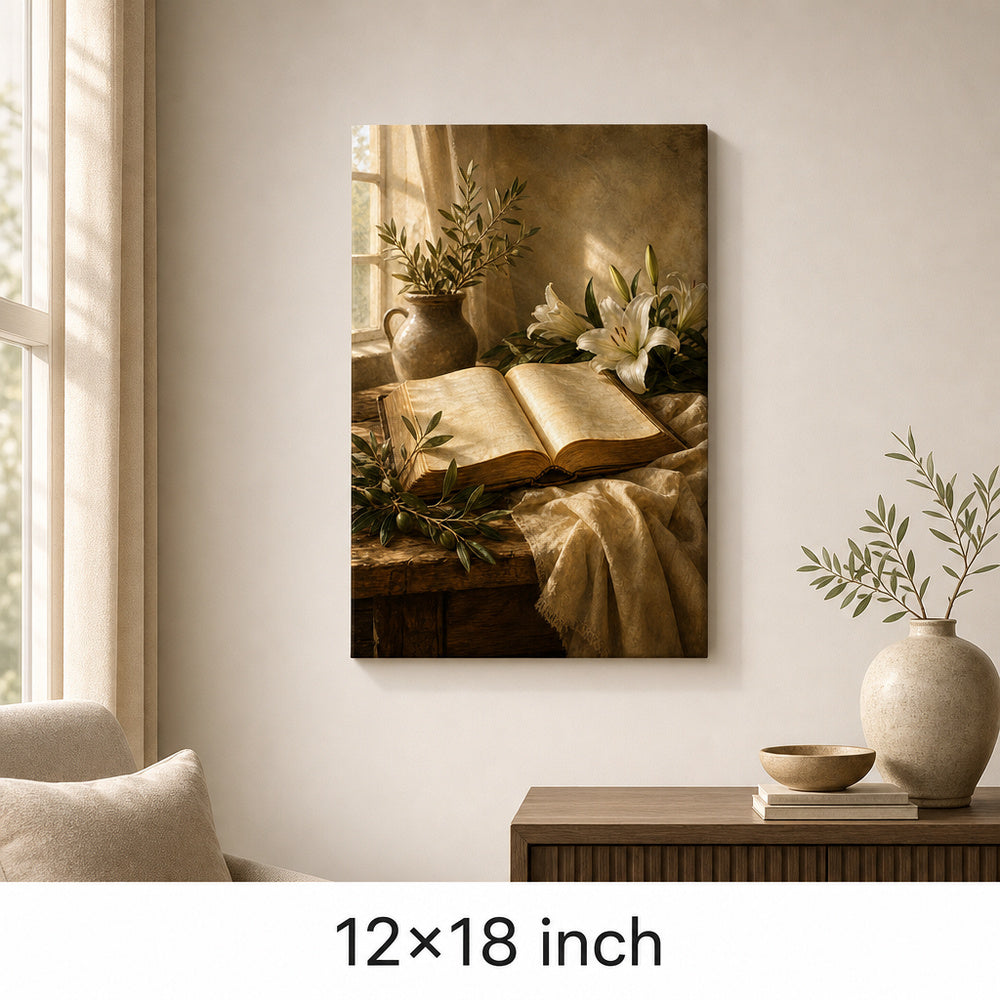 Bible Garden Still Life Canvas Wall Art - 04_sku_12x18_wall