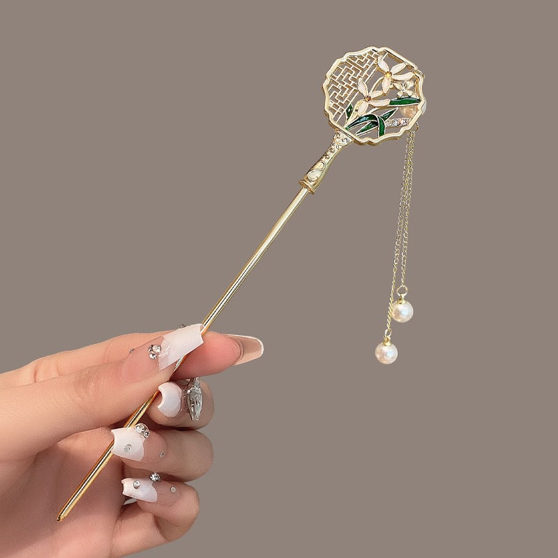 Horquilla con borlas estilo abanico, horquilla retro, accesorios para el cabello