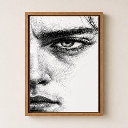 Extreme Eye Pen Sketch Wall Art floating frame wall art - 05