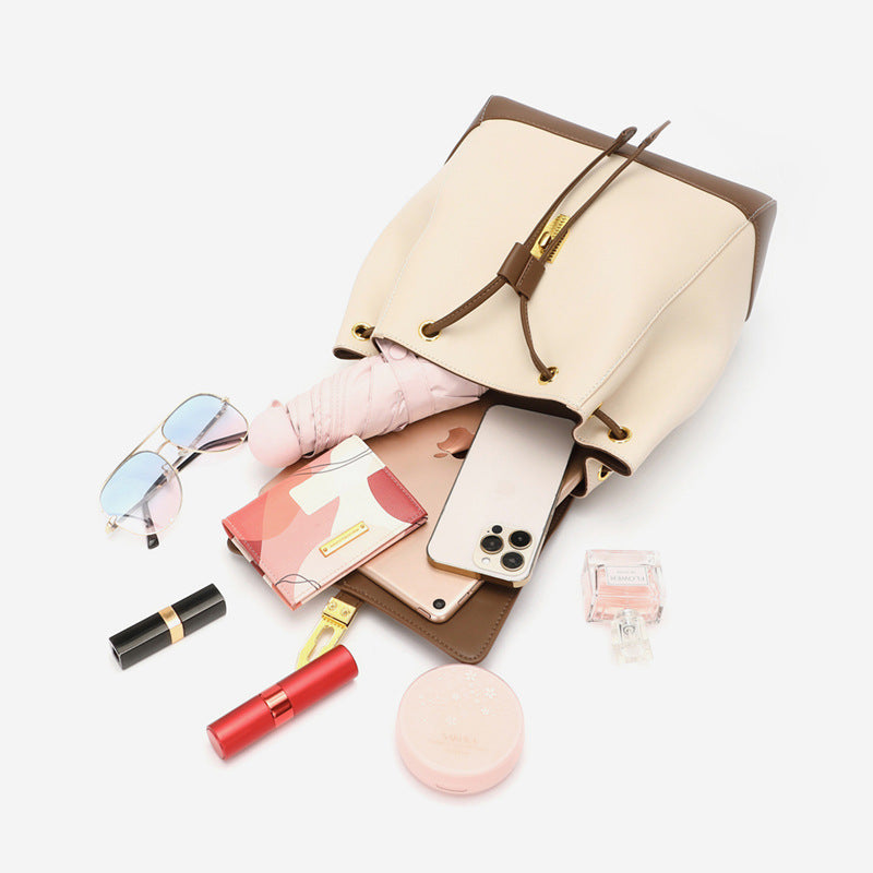 Nueva mochila de piel de vaca de moda para mujer