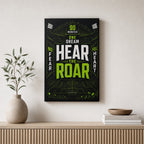 Hear The Roar Stadium Typography Canvas Wall Art 12×18 inch thin wrapped canvas wall mockup
