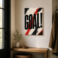 GOAL Soccer Typography Canvas Wall Art 12×18 inch thin wrapped canvas wall mockup