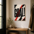 GOAL Soccer Typography Canvas Wall Art 12×18 inch thin wrapped canvas wall mockup
