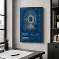 Host City Stadium Masterplan Canvas Wall Art 12×18 inch thin wrapped canvas wall mockup