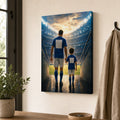 Custom Father and Son Stadium Tunnel Canvas Wall Art 12×18 inch thin wrapped canvas wall mockup generated with gpt-image-2