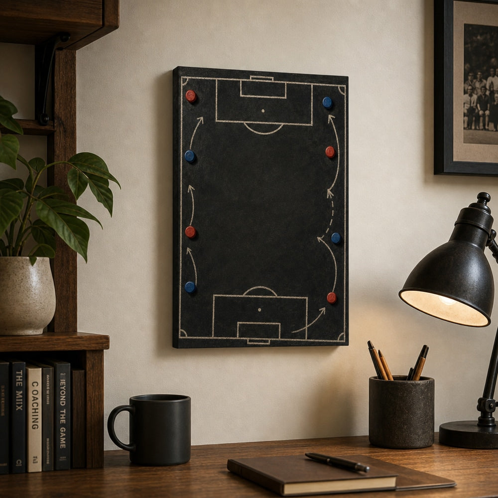 Custom Coach Dad Master Plan Canvas Wall Art 12×18 inch thin wrapped canvas wall mockup generated with gpt-image-2