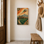 Mexico City Heritage Soccer Canvas Wall Art 12×18 inch thin wrapped canvas wall mockup