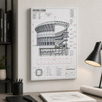 Engineering Stadium Cutaway Canvas Wall Art 12×18 inch thin wrapped canvas wall mockup