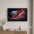 USA Eagle Smoke Soccer Canvas Wall Art - 18 x 12 inch