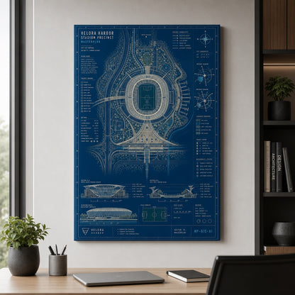 Host City Stadium Masterplan Canvas Wall Art canvas wall art