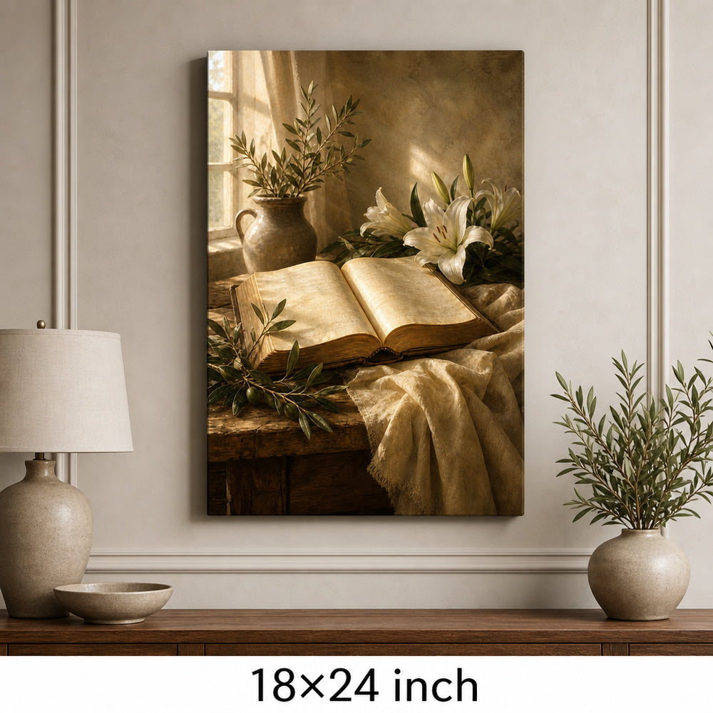 Bible Garden Still Life Canvas Wall Art - 05_sku_18x24_wall