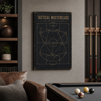 Tactical Masterclass Industrial Soccer Canvas Wall Art 03 18×24 inch wrapped canvas wall mockup