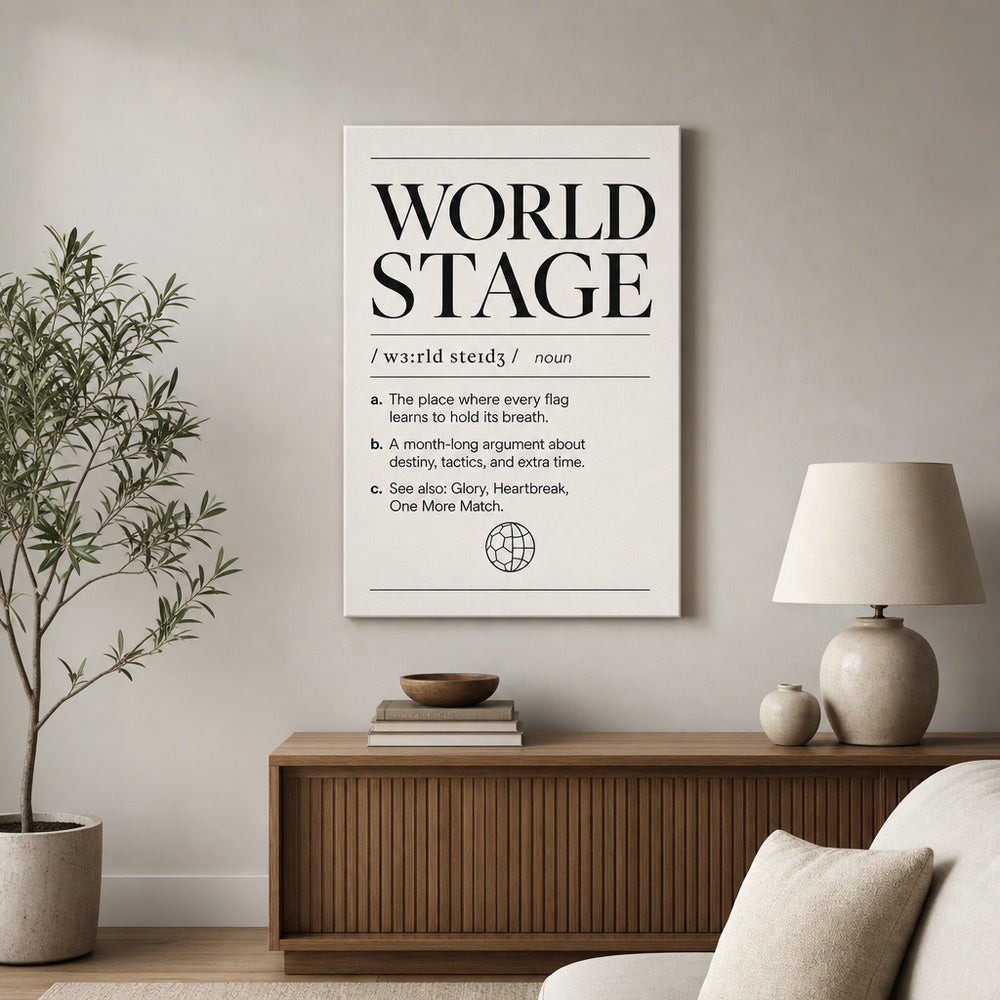 WORLD STAGE Definition Football Culture Canvas Wall Art 04 18×24 inch wrapped canvas wall mockup