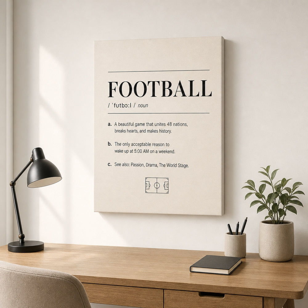FOOTBALL Definition Football Culture Canvas Wall Art 01 18×24 inch wrapped canvas wall mockup